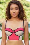 Zivame Color Block Padded Wired Medium Coverage Strapless Bra-Peach Berry — thumbnail 4