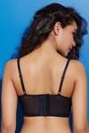 Zivame Color Block Monroe Strap Bra- Black n Neon Green — thumbnail 4