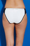 Zivame Color Block Low Waist Bikini Brief with Soft Anti Dig Elastics- Black n White — thumbnail 2