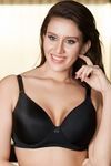 Zivame Priority Padded Wired 3/4th Coverage T-Shirt Bra-Black — thumbnail 2