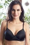 Zivame Priority Padded Wired 3/4th Coverage T-Shirt Bra-Black — thumbnail 4