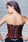 Zivame Lace Corset with Ruffles - Red — thumbnail 2