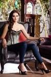 Zivame Rich Jacquard Corset - Grey — thumbnail 2
