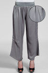 Zivame Aire Wide Waist High-Low Hem Chambray Palazzo-Grey — thumbnail 2