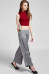 Zivame Aire Wide Waist High-Low Hem Chambray Palazzo-Grey — thumbnail 6