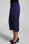 Zivame Aire Elastic Waistband Rayon Culottes-Blue — thumbnail 3