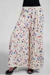 Zivame Aire Free Flowing Rayon Palazzo Skirt-Beige Floral — thumbnail 2