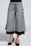 Zivame Aire Bi-color Tailored Culottes-Black — thumbnail 2