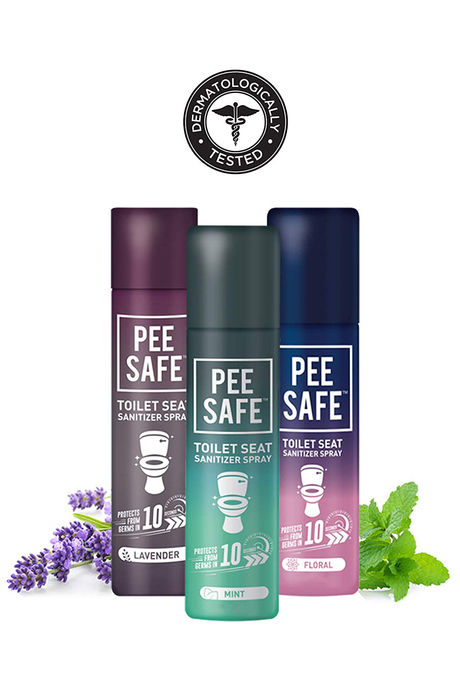PeeSafe - Toilet Seat Sanitizer Spray 75 ML (Pack of 3) - Floral — image 2
