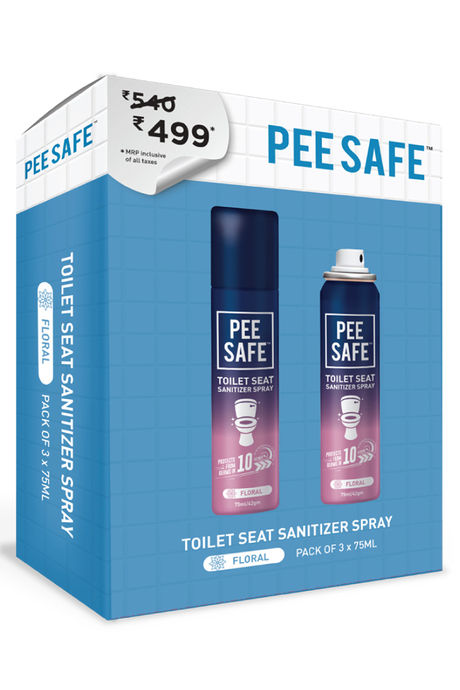 PeeSafe - Toilet Seat Sanitizer Spray 75 ML (Pack of 3) - Floral — image 4