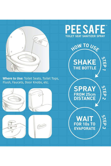 PeeSafe - Toilet Seat Sanitizer Spray 75 ML (Pack of 3) - Floral — image 5