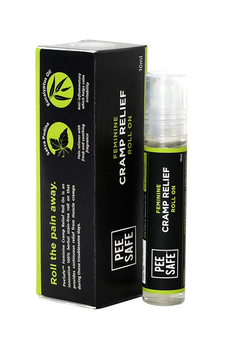 Pee Safe Feminine Cramp Relief Roll On for Period Pain - 10 ML - White — image 4