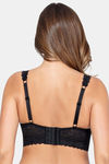 Parfait Lightly Lined Non Wired Full Coverage Bralette - Black — thumbnail 3