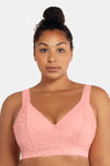 Parfait Lightly Lined Non Wired Full Coverage Bralette - Peach Bud — thumbnail 1