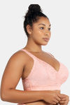 Parfait Lightly Lined Non Wired Full Coverage Bralette - Peach Bud — thumbnail 3
