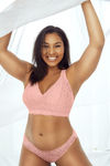Parfait Lightly Lined Non Wired Full Coverage Bralette - Peach Bud — thumbnail 4