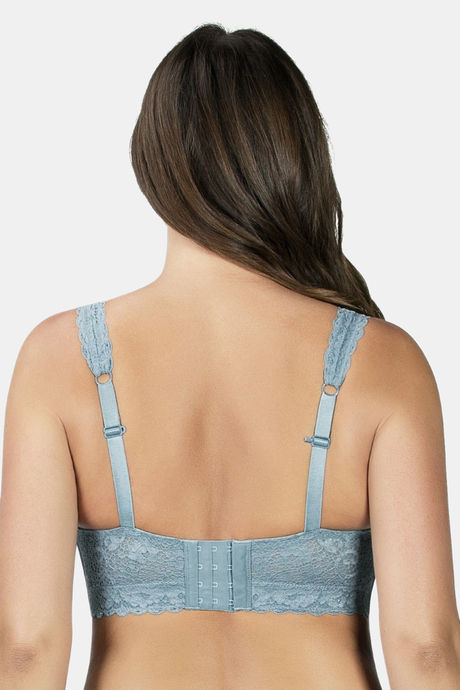 Parfait Lightly Lined Non Wired Full Coverage Bralette - Stone Blue — image 2