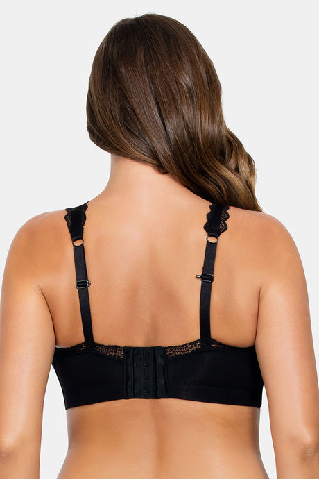Parfait Double Layered Wirefree Lace Bralette - Black — image 3