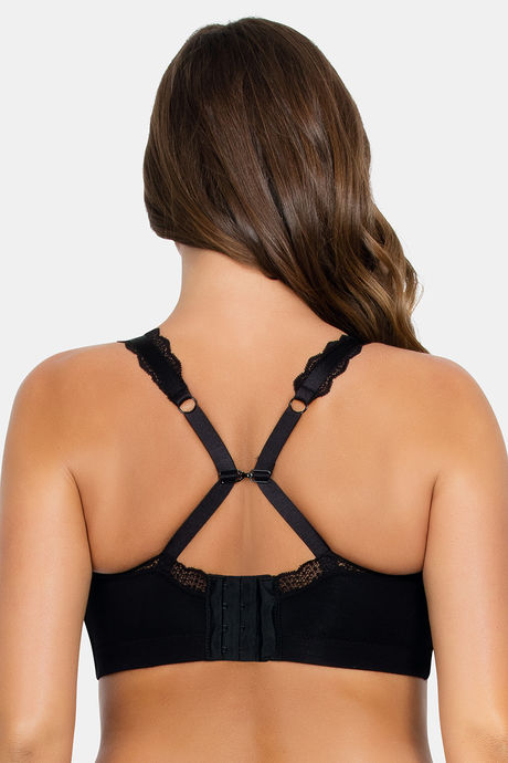 Parfait Double Layered Wirefree Lace Bralette - Black — image 4