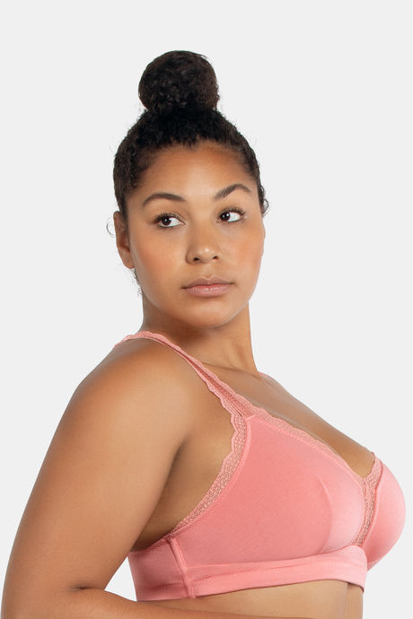 Parfait Lightly Lined Non Wired Full Coverage Bralette - Pink Blush — image 3