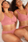 Parfait Lightly Lined Non Wired Full Coverage Bralette - Pink Blush — thumbnail 4