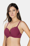 Parfait Padded Wired Full Coverage Long Line Bra - Deep Cherry — thumbnail 2