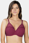 Parfait Lightly Lined Wired Full Coverage T-Shirt Bra - Deep Cherry — thumbnail 1