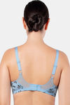 Parfait Padded Wired Full Coverage T-Shirt Bra - Dream Blue w Floral Print — thumbnail 3