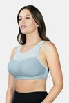 Parfait Non Padded Racerback Sports Bra - Granite Blue — thumbnail 3