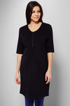 Zivame Made For Moms Pleated Front Maternity And Nursing Dress-Black — thumbnail 4