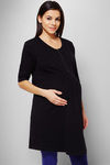 Zivame Made For Moms Pleated Front Maternity And Nursing Dress-Black — thumbnail 5