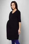Zivame Made For Moms Pleated Front Maternity And Nursing Dress-Black — thumbnail 6