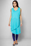 Zivame Made For Moms Sleeveless Maternity And Nursing Dress-Blue — thumbnail 2