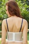 Zivame Vintage Longline Bra With Mesh Back-White — thumbnail 2