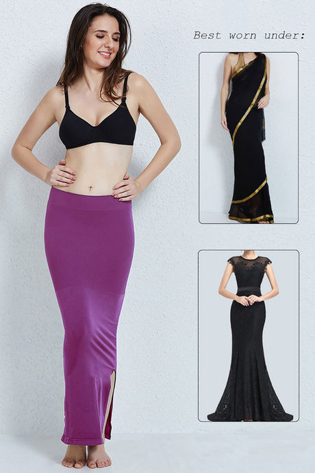 Zivame Medium Control Mermaid Saree Shapewear ™-Purple — image 3