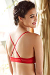Zivame Satin Moderate Pushup Front Open Bra- Ruby Red — thumbnail 4