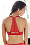 Zivame Satin Moderate Pushup Front Open Bra- Ruby Red — thumbnail 5