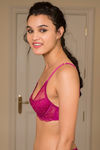 Zivame Bridal Double Layered Wired 3/4th Coverage Lace Bra-Baton Rouge — thumbnail 3