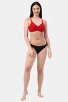 PLANETinner Non Padded Non Wired Super Support Bra - Maroon — thumbnail 7