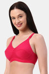 Planetinner Non Padded Non Wired Everday Wear Full Coverage Bra - Dark Pink — thumbnail 3
