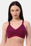 Planetinner Non Padded Non Wired Everday Wear Full Coverage Bra - Purple — thumbnail 3