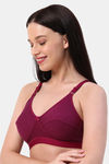 Planetinner Non Padded Non Wired Everday Wear Full Coverage Bra - Purple — thumbnail 4