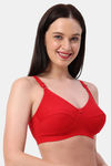 Planetinner Non Padded Non Wired Everday Wear Full Coverage Bra - Red — thumbnail 4