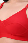 Planetinner Non Padded Non Wired Everday Wear Full Coverage Bra - Red — thumbnail 5