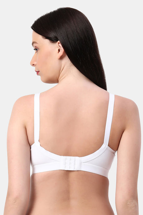 Planetinner Non Padded Non Wired Everday Wear Full Coverage Bra - White — image 2