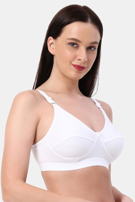 Planetinner Non Padded Non Wired Everday Wear Full Coverage Bra - White — image 4