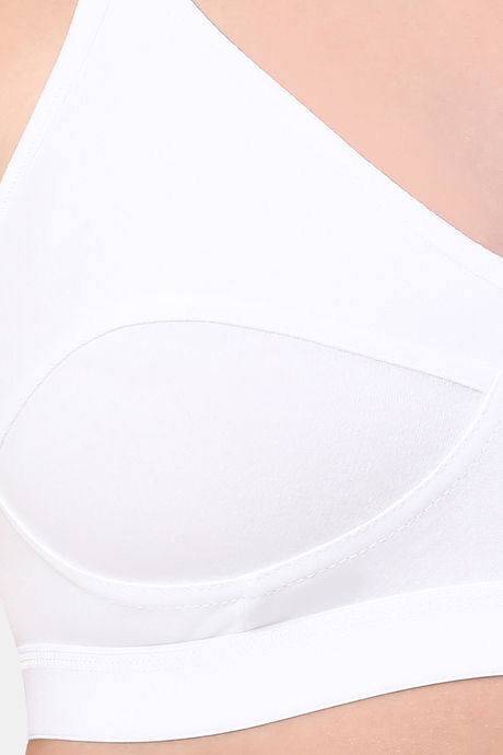 Planetinner Non Padded Non Wired Everday Wear Full Coverage Bra - White — image 6