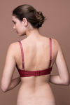 Zivame Glitter Straps Radiance Smooth Padded Wirefree T-Shirt Bra- Maroon — thumbnail 3
