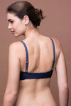 Zivame Glitter Straps Radiance Smooth Padded Wirefree T-Shirt Bra- Navy — thumbnail 2