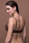 Zivame Glitter Straps Radiance Smooth Padded Wirefree T-Shirt Bra- Mocha Brown — thumbnail 2